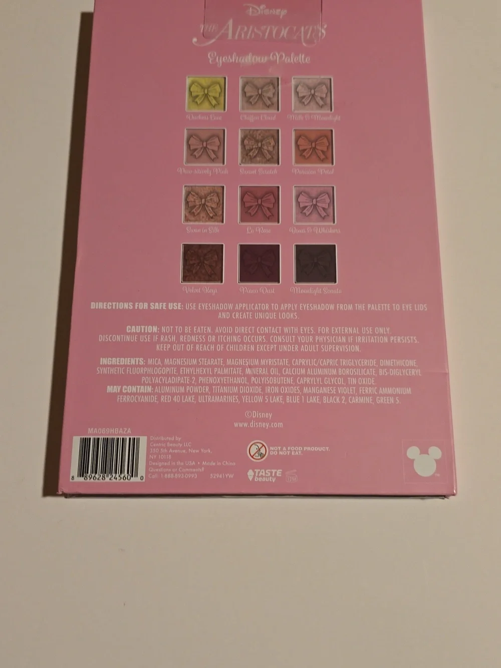 The Aristocats Pink Striped Eyeshadow Palette